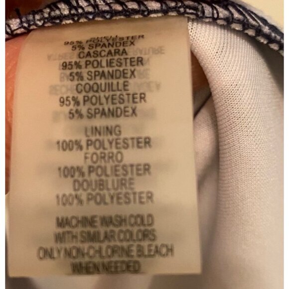 Vince Camuto Dress Geometric Print Fit & Flare Sleeveless Blue White Size 4 - Picture 8 of 12